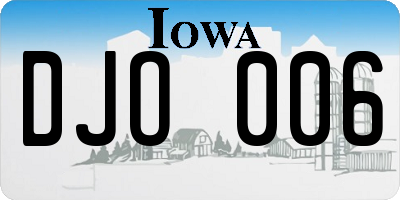 IA license plate DJO006