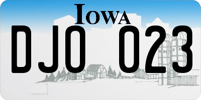 IA license plate DJO023