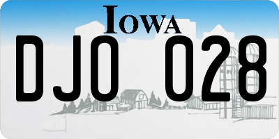 IA license plate DJO028