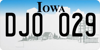 IA license plate DJO029