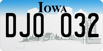 IA license plate DJO032