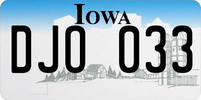 IA license plate DJO033
