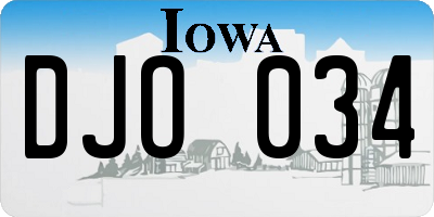 IA license plate DJO034