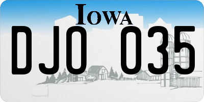 IA license plate DJO035