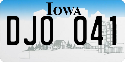 IA license plate DJO041
