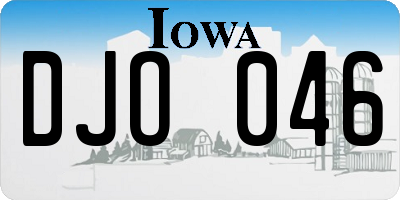 IA license plate DJO046