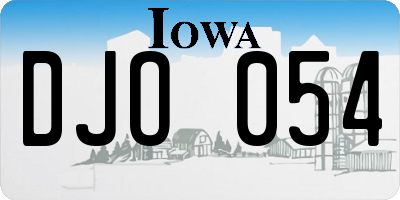 IA license plate DJO054