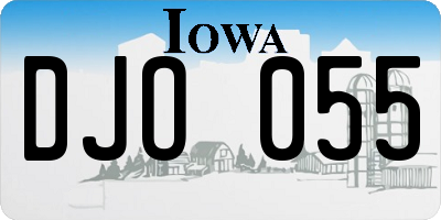 IA license plate DJO055