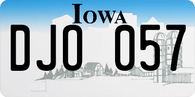 IA license plate DJO057
