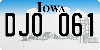 IA license plate DJO061