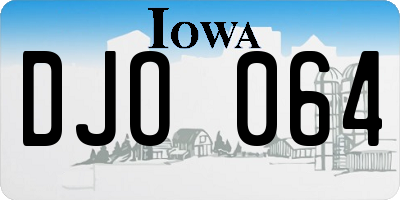 IA license plate DJO064