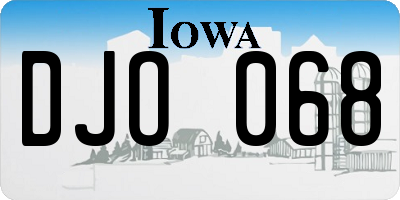 IA license plate DJO068