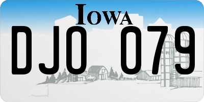 IA license plate DJO079