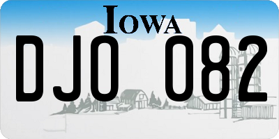 IA license plate DJO082