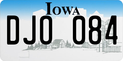 IA license plate DJO084