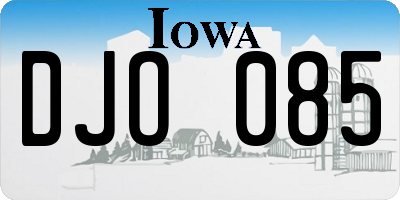 IA license plate DJO085