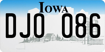 IA license plate DJO086