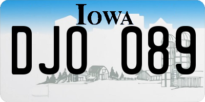 IA license plate DJO089