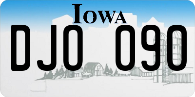 IA license plate DJO090