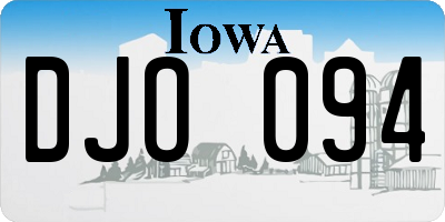 IA license plate DJO094