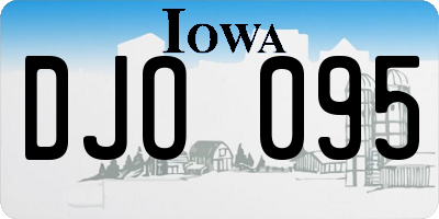 IA license plate DJO095