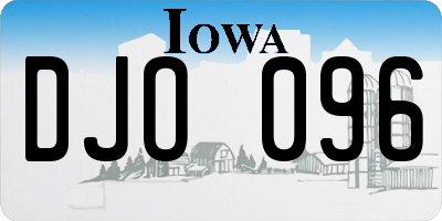 IA license plate DJO096