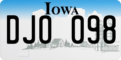 IA license plate DJO098