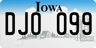IA license plate DJO099