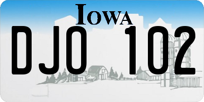 IA license plate DJO102