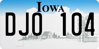 IA license plate DJO104