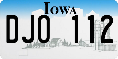 IA license plate DJO112