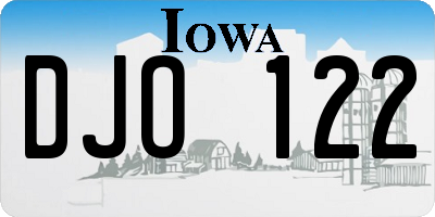 IA license plate DJO122