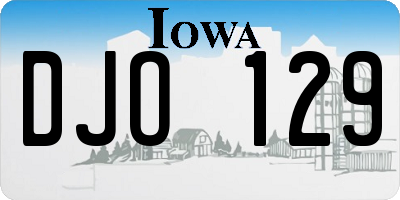 IA license plate DJO129