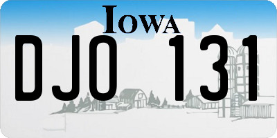 IA license plate DJO131