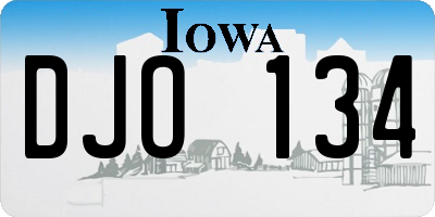 IA license plate DJO134