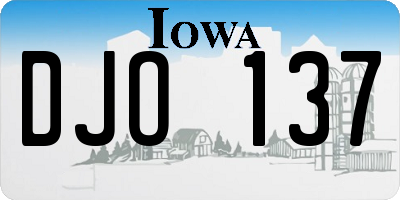 IA license plate DJO137