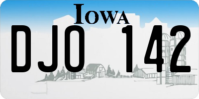 IA license plate DJO142