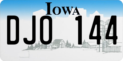 IA license plate DJO144