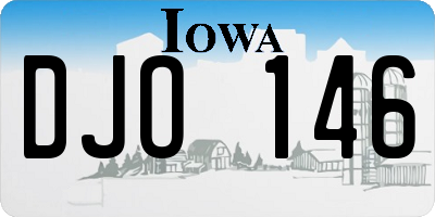 IA license plate DJO146