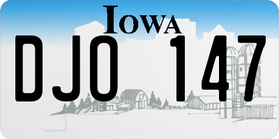 IA license plate DJO147
