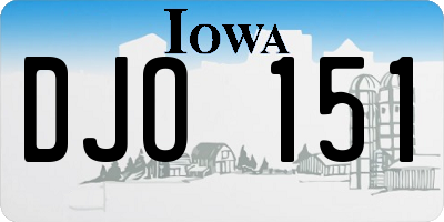 IA license plate DJO151