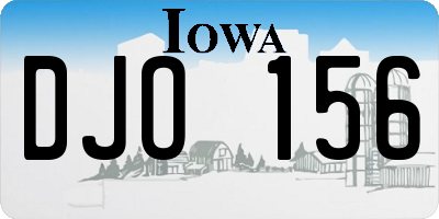 IA license plate DJO156