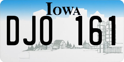 IA license plate DJO161