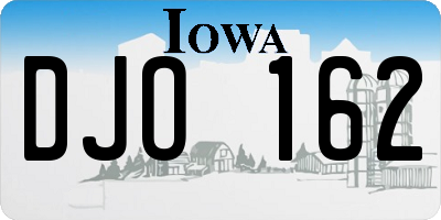 IA license plate DJO162