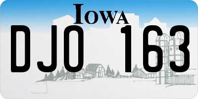 IA license plate DJO163