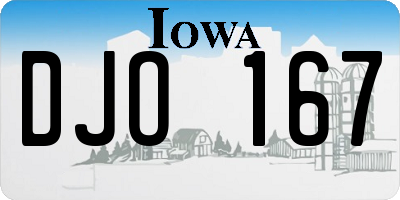 IA license plate DJO167