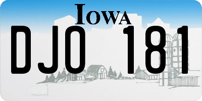 IA license plate DJO181