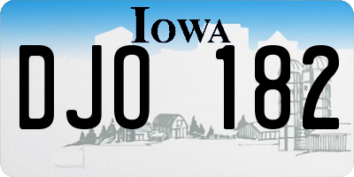 IA license plate DJO182