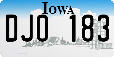 IA license plate DJO183