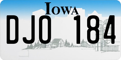 IA license plate DJO184